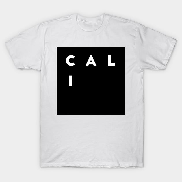 Cali | black square letters T-Shirt by Classical